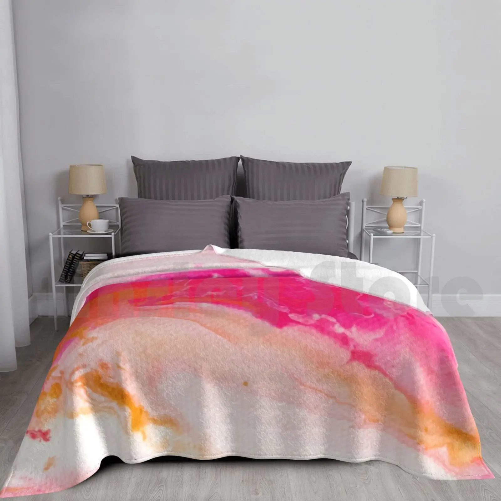 Wherever You Are-How Deep By Jess Cargill Blanket Fashion Custom Acrylic Painting Abstract Painting