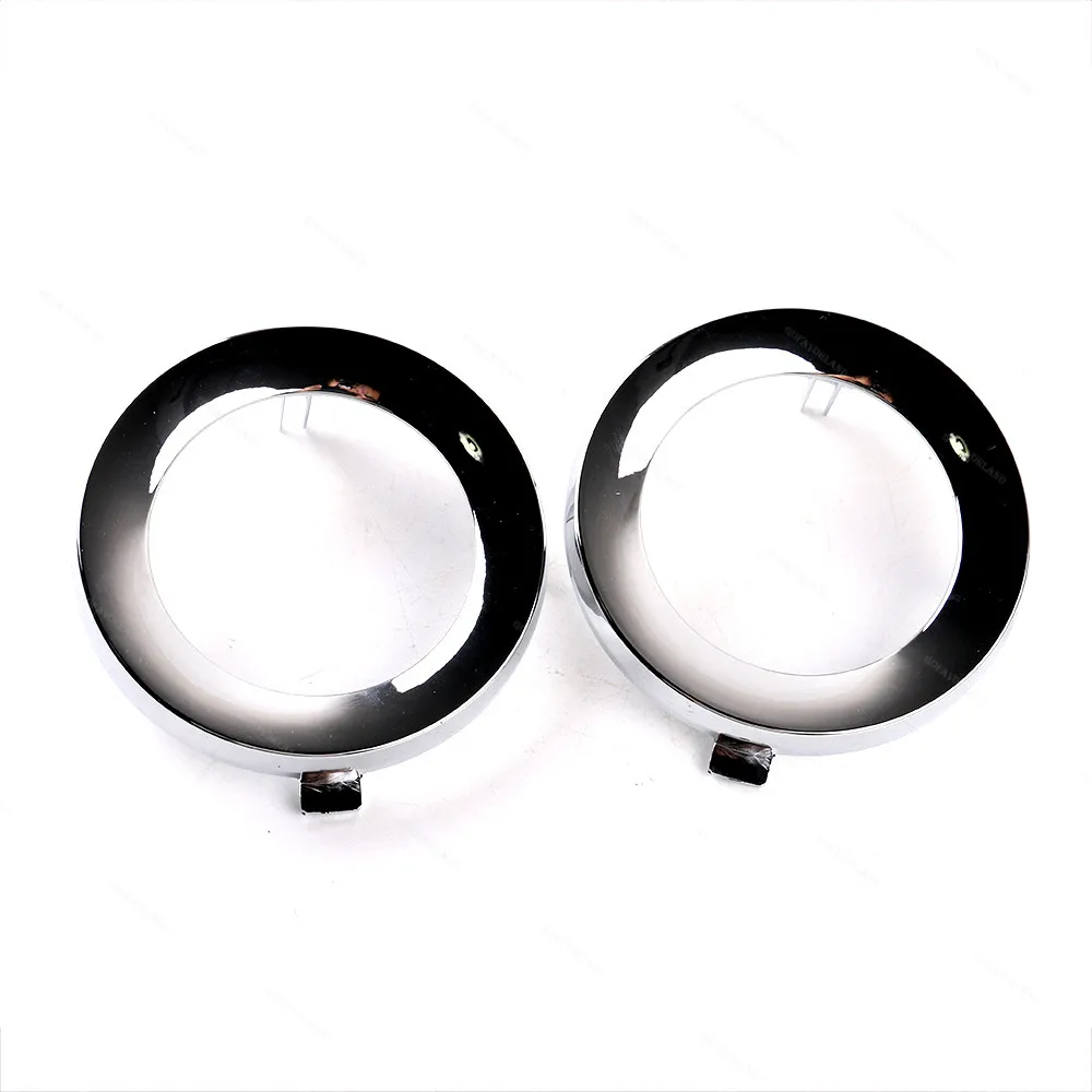 57731SC000 2Pcs Fog Light Lamp Ring Cover Trim  Driver Or Passenger Side Chrome For Subaru Forester 2009 2010 2011 2012 2013