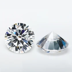 50pcs/lot 5A Quality Big Sizes CZ 2.5~16mm Loose White Cubic Zirconia Stone 4mm 5mm 6mm Round Cut CZ Synthetic Gems For Jewelry