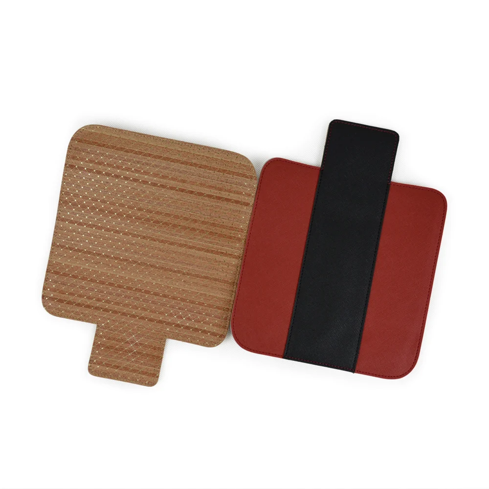 T-shaped Wood Grain PU Leather Flap Replacement Cover Lid Clam Shell with Magnetic Lock Snap Fastener for Obag O Pocket