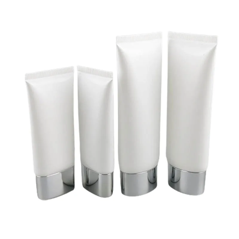 24 x 100g 50g  Empty White Pet Soft Mildy Wash or Butter Tube for Cosmetic Using 100cc Cosmetic Cream Packaging