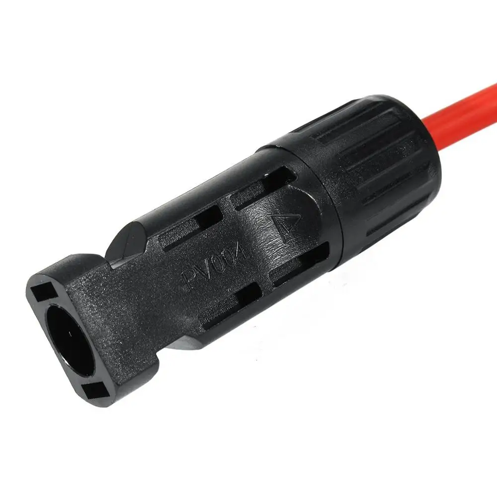 1 زوج 11AWG كابل الطاقة الشمسية للوحة اتصال تمديد الكابلات الشمسية مع موصل أسود زائد أحمر