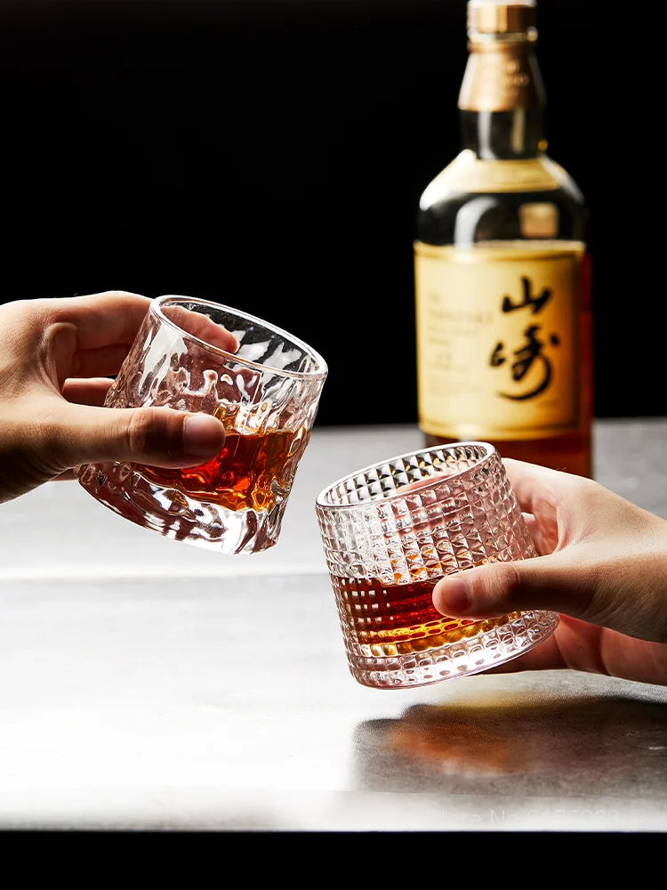 Blossom French Spin Wine Glass Rotate 360 Not Fall Whiskey Glasses Top  Whisky XO Chivas Rock Cup Restaurant Desserts Tumbler - AliExpress 15