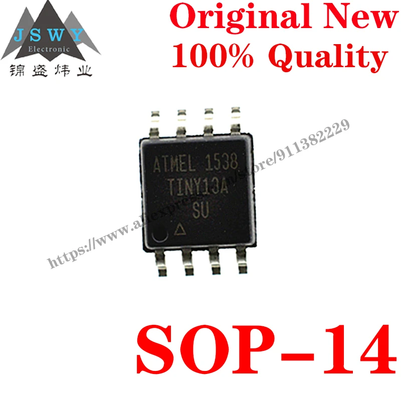 

10~50 PCS ATTINY13A-SU SOP-14 Semiconductor 8-bit Microcontroller -MCU IC Chip with for module arduino Free Shipping ATTINY13A