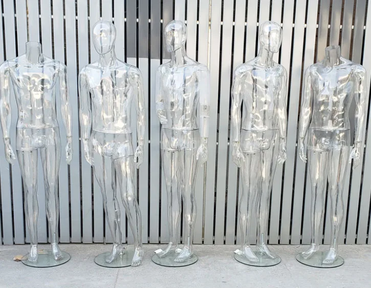 Transparent Men Mannequin Full Body Clear Model Fashionable For Display