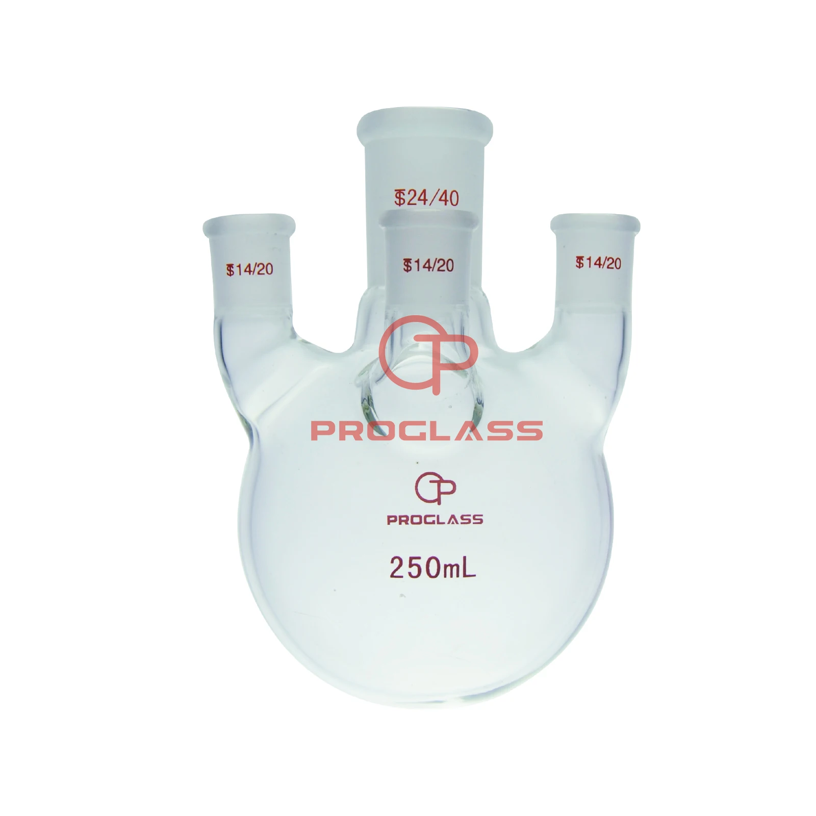 

Straight 4 Necks Round Bottom Flask 250mL,Center Joint 24/40,Sides Joints 14/20