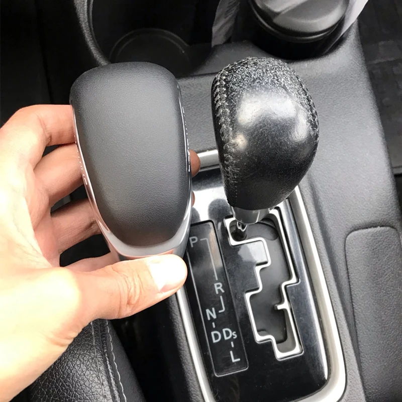 Nieuwe Automatische Auto Pookknop Hefboom Stick Hoofd Versnellingsbak Handvatten Voor Mitsubishi Outlander Ex L200 Lederen Hendel Hoofd