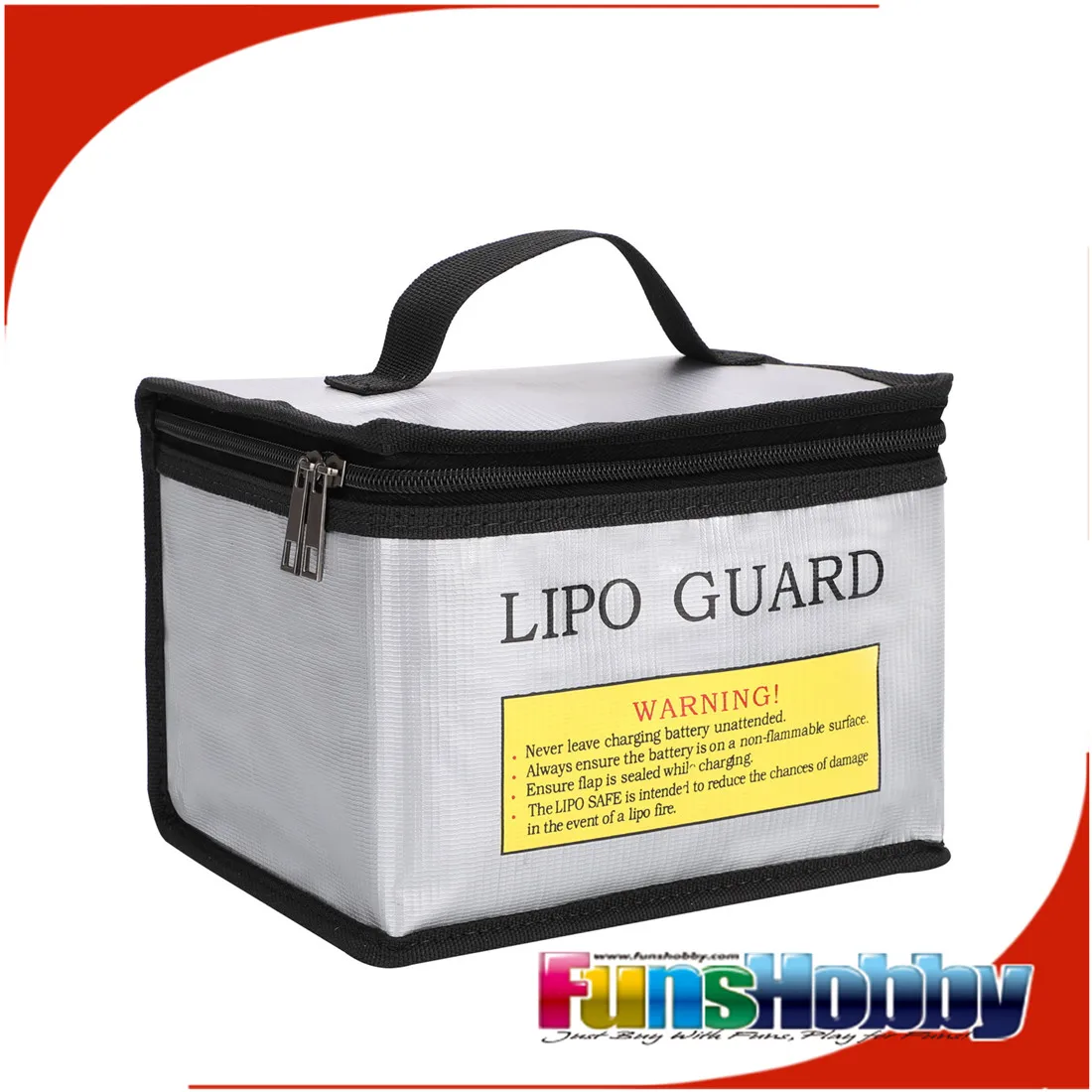 Lipo Safe Bag Fireproof Explosion-proof Lipo Battery Storage and Charging Bag Portable Double Zippers Safety Storage Guard Case