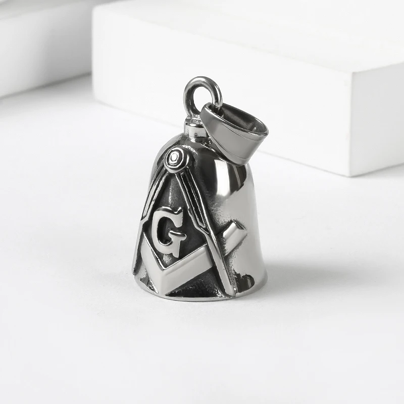 (Has bell sound) Live To Ride Eagle Motor Biker Bell Pendant Stainless Steel Skull Rose Lady Rider Pendantendant