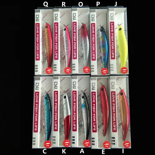 TSURINOYA-señuelo de pesca de agua salada, cebo duro de 11cm y 22g, DW77, para trucha grande, Lucio, lubina, Río y Lago, Jerkbait, 10 unidades