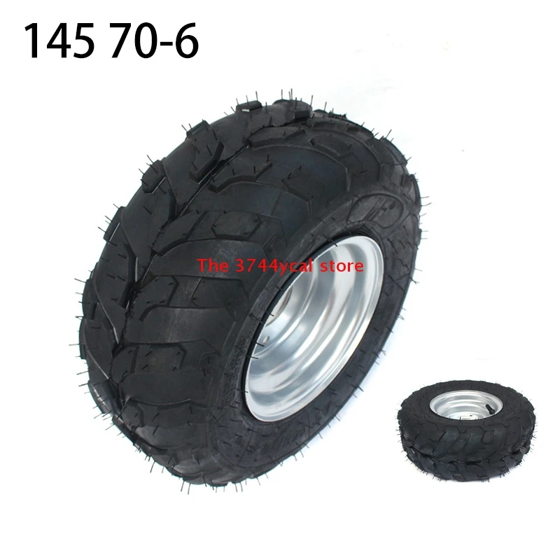 Good Quality 6 Inch ATV Wheels 145/70-6 Tire Tyre With Hub Wheel Rims Fits For Go Kart Buggie Atv Quad Bike Vehicle  Parts