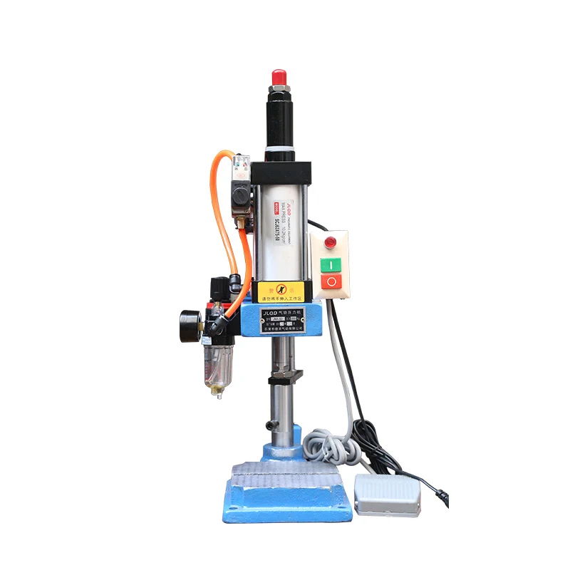 Pneumatic Punching Machine Hand Press Machine Adjustable Force 200KG Pneumatic Puncher 110V/220V Single Column