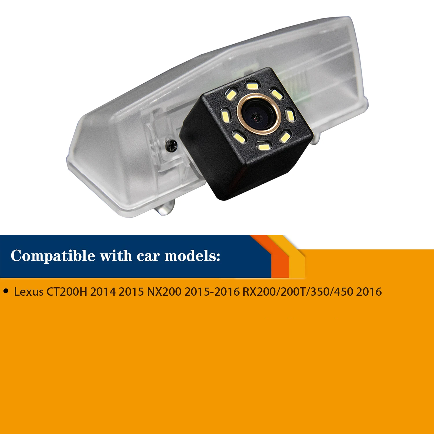 HD 720p Rear view camera for LEXUS CT200H 2014-2018, Reversing backup camera Misayaee Waterproof Camera Night vision Camera