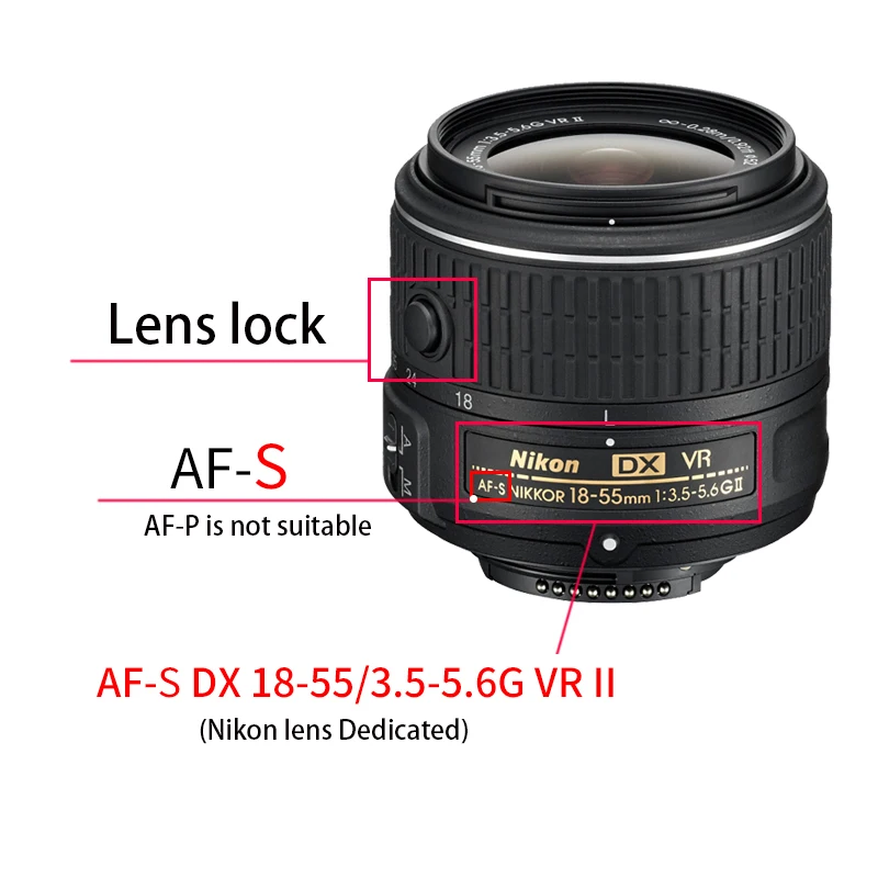 Lens Hood Replace HB-69 for Nikon AF-S DX Nikkor 18-55mm f/3.5-5.6G VR II / 18-55 mm F3.5-5.6 G VR II HB69 HB 69