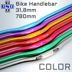 UNO Bicycle Handlebar Aluminum Alloy MTB Handlebar Road Mountain Bike Handlebar Multi-Colors Riser Bar 780*31.8mm Bike Parts