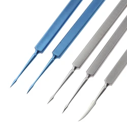 1pcs Ophthalmic Corneal Spatula Foreign Body Puncture Needle Stainless Steel/Titanium Eye Beauty Surgical Tools 5 Types Optional