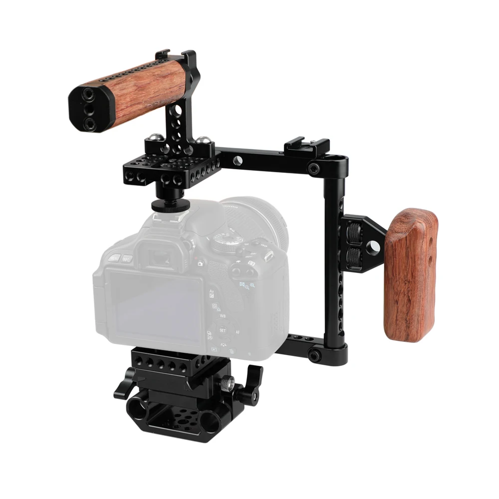 CAMVATE Camera Cage Rig For Canon 650D,70D,600D,550D,450D,5D MarkII,Nikon D7100,D7200,D300S,D610,DF,a58,A99,a7,a7II,GH5/GH4/GH3