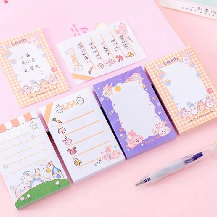 Sharkbang Newest 100 Sheets Kawaii Rabbit Carrot N times Sticky Notes Memo Pads Book Notepad Paperlaria School Stationery