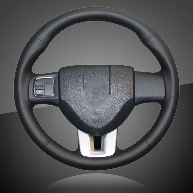 

Cusom Auto Braid On The Steering Wheel Cover for FIAT Viaggio 2015 Hand Stitched Car Steering Wheel Covers Interior Accessories