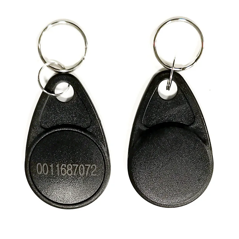 근접 ABS ID 키 태그, RFID 키 포브, 액세스 제어, TK4100 EM4100 블랙 칩, 125KHz, 100 개/로트