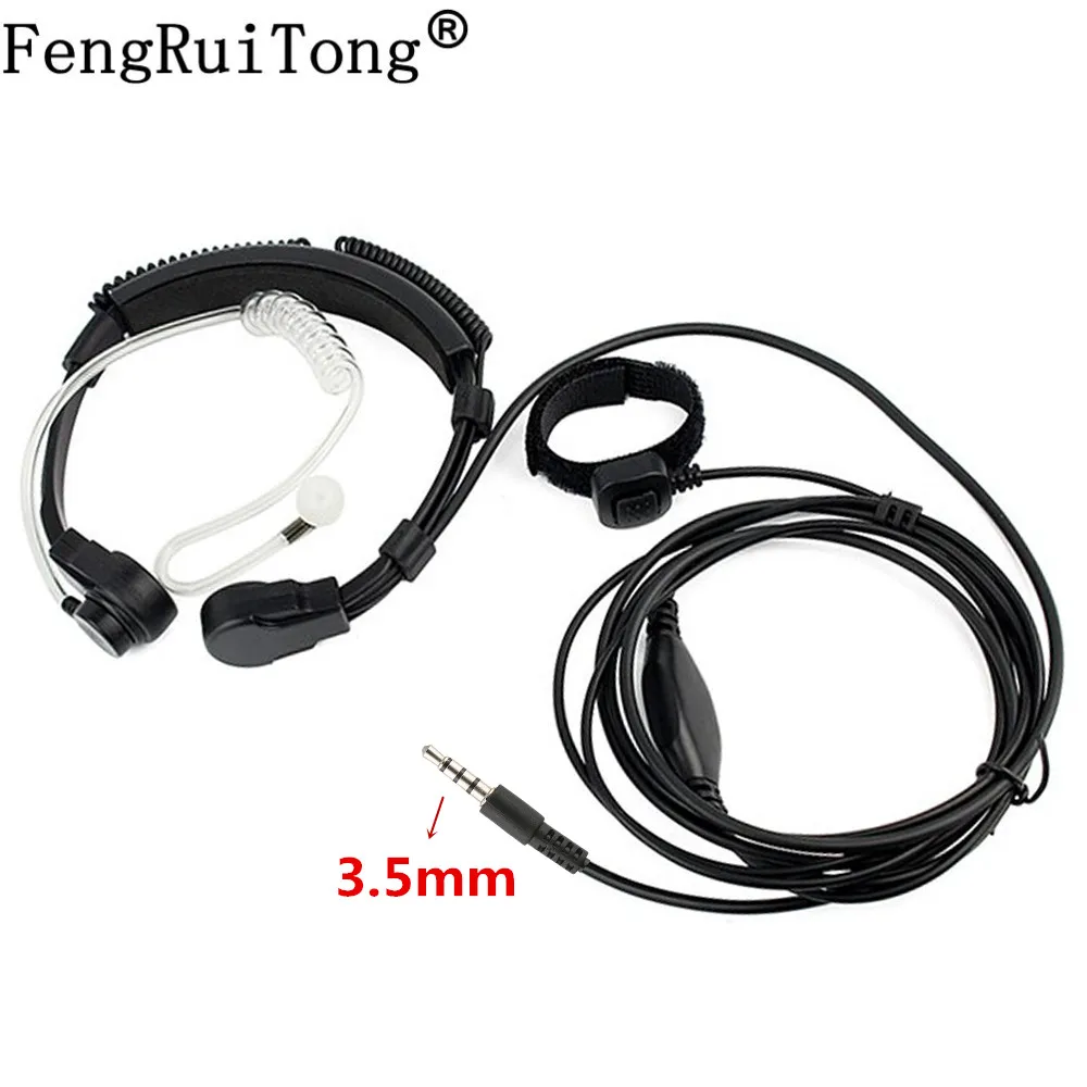 Radio Flexible Throat Mic jack 3,5mm Mikrofon Covert Akustische Rohr Ohrhörer Headset für iphone xiaomi Iphone moblie telefon