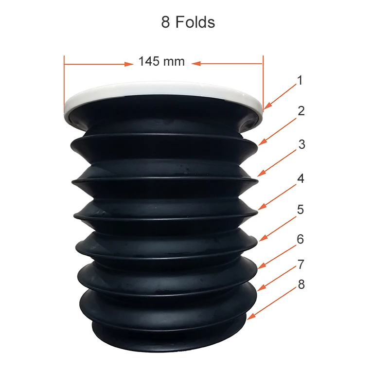 Anesthesia Machine Bellow Latex Free Bellows Gray Bellows Diameter 145 mm, 7 / 8 folds for Ohmeda, Mindray, Aeonmed, Comen.