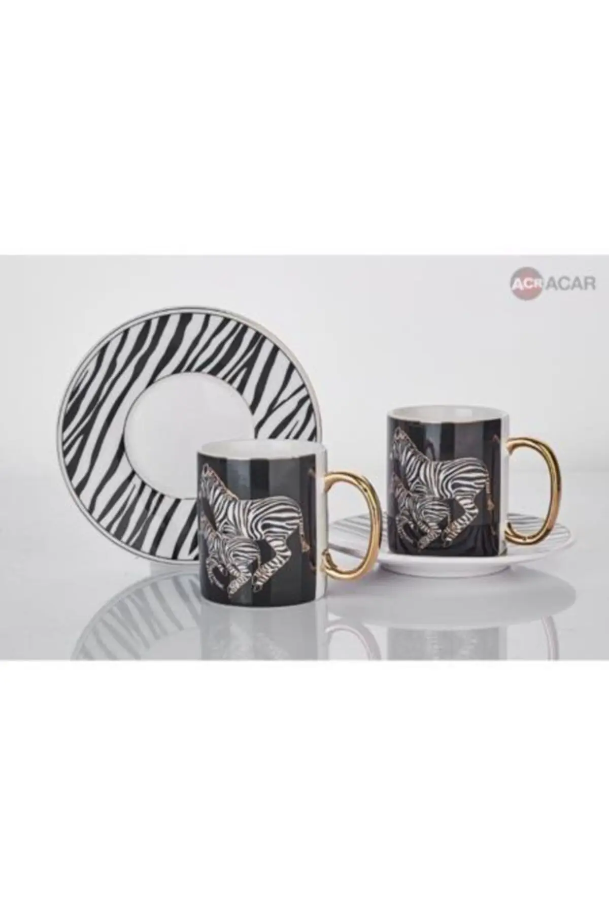 DOLBOVI ACAR Acr Zebra 6 Personality Porcelain cup Pad Black mug кружка coffee cup cup