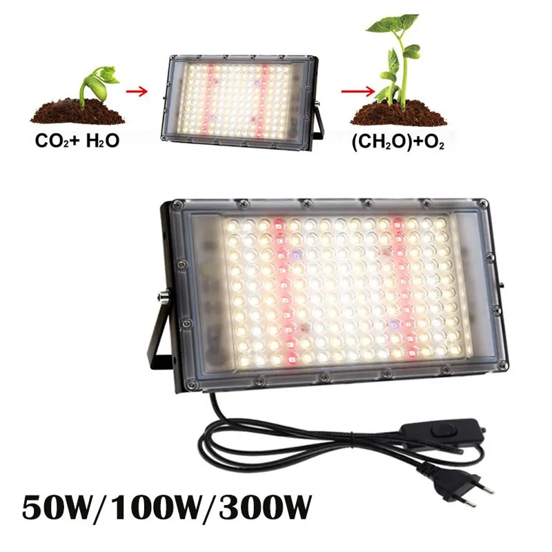 

LED Grow Light Sunlight Full Spectrum LED Phyto Lamp with hanging rope for Plant Hydroponic Greenhouse Vegs Bloom Growth Light