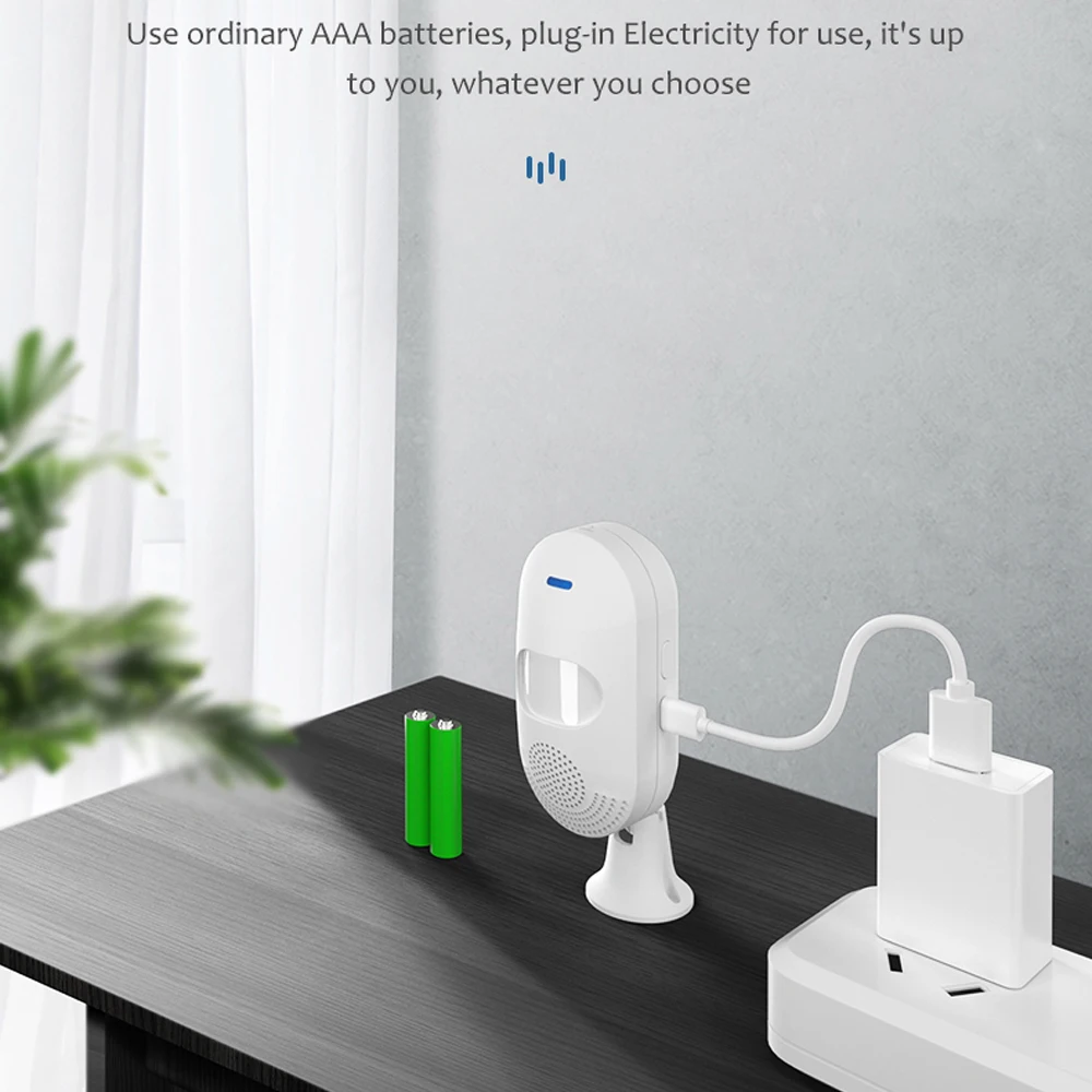 Sensore rilevatore di movimento Pir con allarme a infrarossi indipendente Tuya WIFI per lavori di sicurezza domestica con Alexa