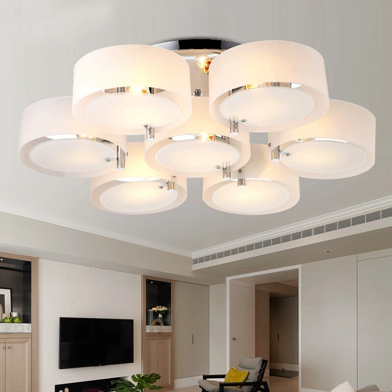 NEW Modern Ceiling Lights modern fashionable design dining room lamp pendente de teto de cristal white shade acrylic lustre