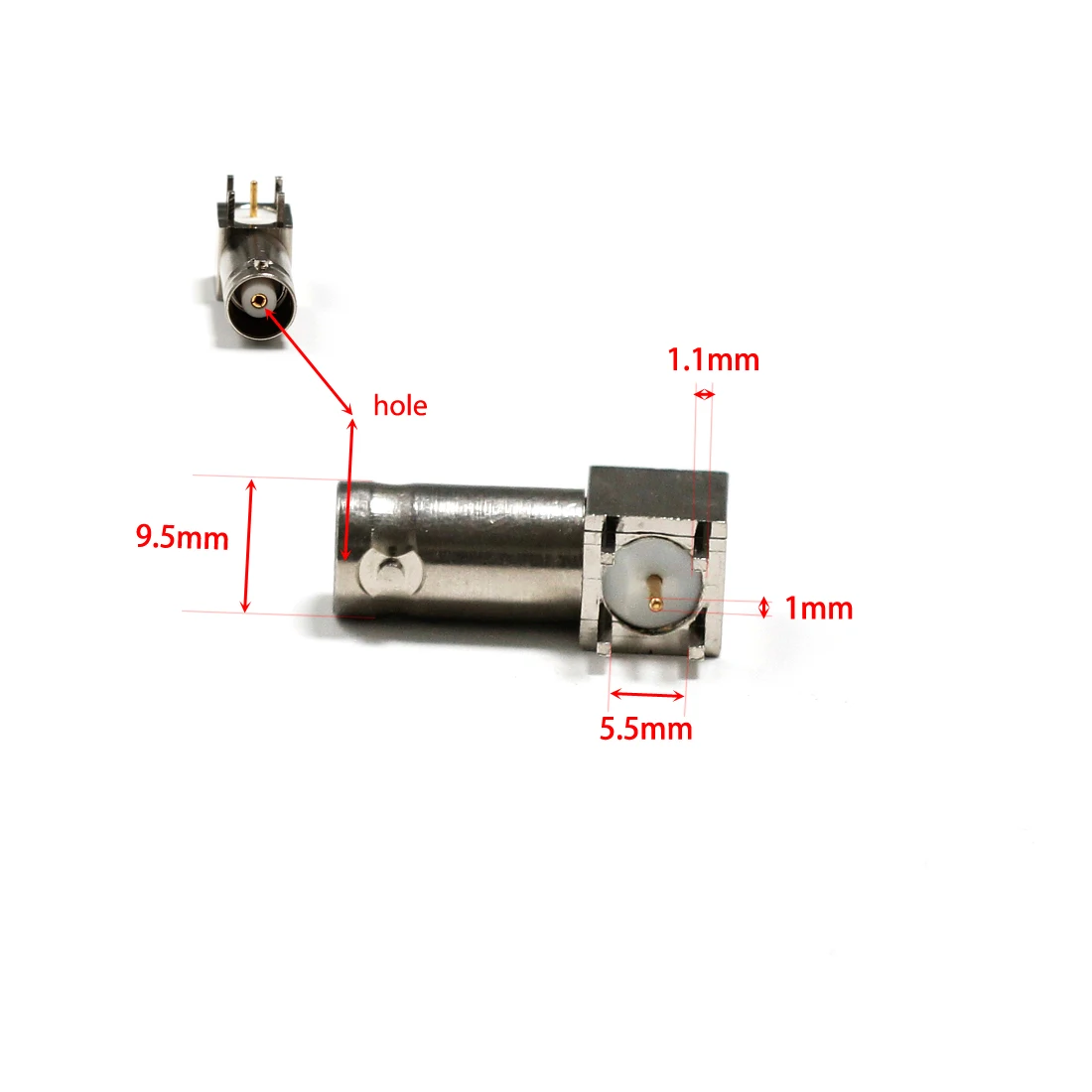 1Pc Bnc Vrouwelijke Jack Rf Connector Haakse Pcb Mount 90-Graden Lassen Terminal Nieuwe Groothandel