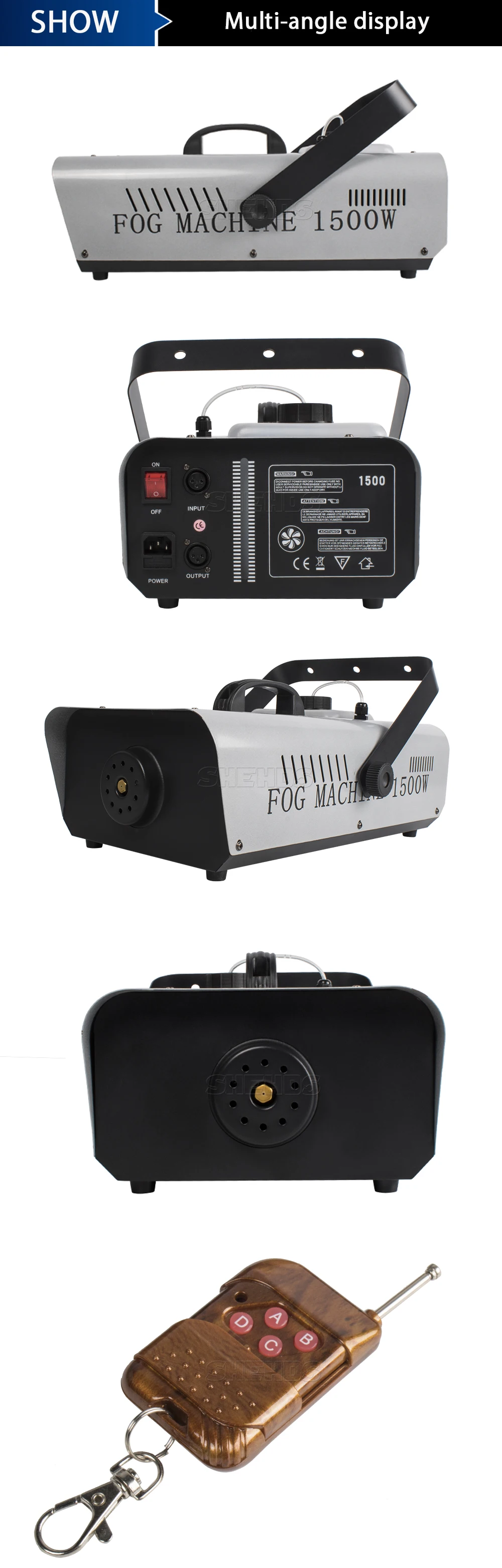 1500W DMX Nebel Maschine Drahtlose Fernbedienung Fogger Für Party DJ Disco Hochzeit Konzert DMX512 Nebel Maschine – Detail 11