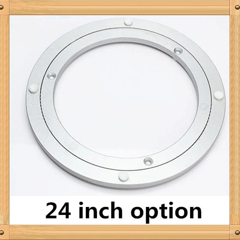 1 piece 24 inches 58cm Big Aluminium Alloy Swivel Plate for Kitchen Furniture Lazy Susan Turntable Dining Table