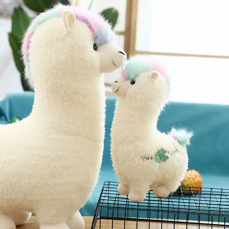 Cute 100cm White Alpaca Llama Plush Toys Doll Animal Stuffed Animal Dolls Soft Plush Alpacasso For Kids Birthday Gifts