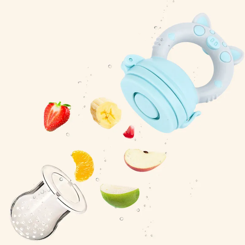 Baby fruit Bite Feeding Bags Infant Safe Appease Nipple Fruits Vegetables Pacifier baby Trainning to Eat Fruit Food Baby Feeder