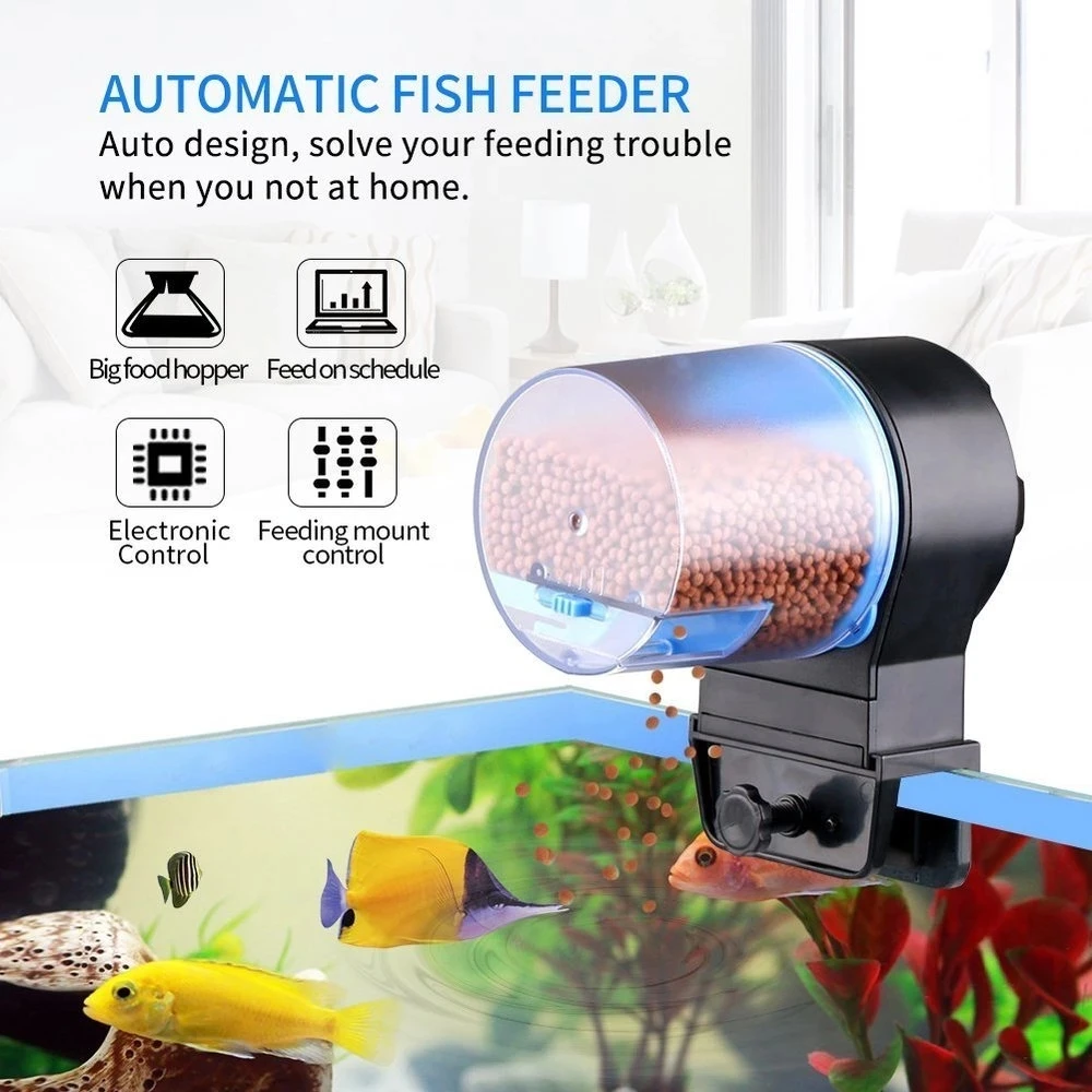 SUNSUN Automatic Fish Feeder Aquarium Tank WIFI Timer Feeders Moisture-Proof Electric Auto Food Dispenser Mobile App Control