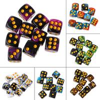 10Pcs Six Sided 12mm Digital Game Dices Acrylic Transparent Dice Cube Round Corner Portable Table Playing Games and Dice Bags