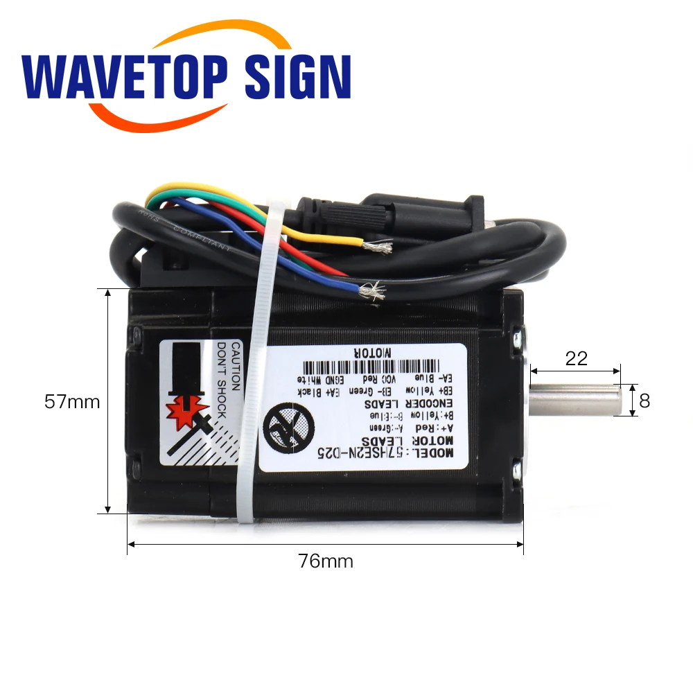 WaveTopSign JSS NEMA23 2N.m Closed Loop Stepper Motor and Driver for Cutting and Engraving Machine 57HSE2N-D25 + HSS57