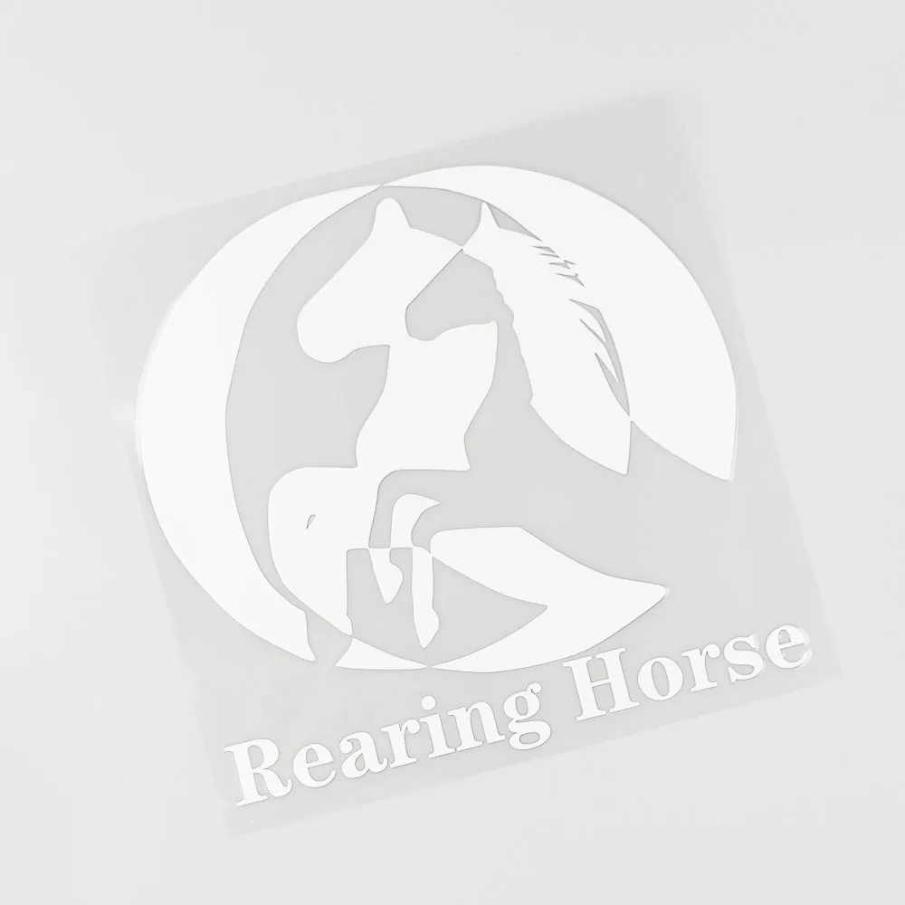 YJZT 15CMX14.8CM Fashion Bearing Horse Vinyl Decor Car Sticker Decal Black/Silver 8C-0039