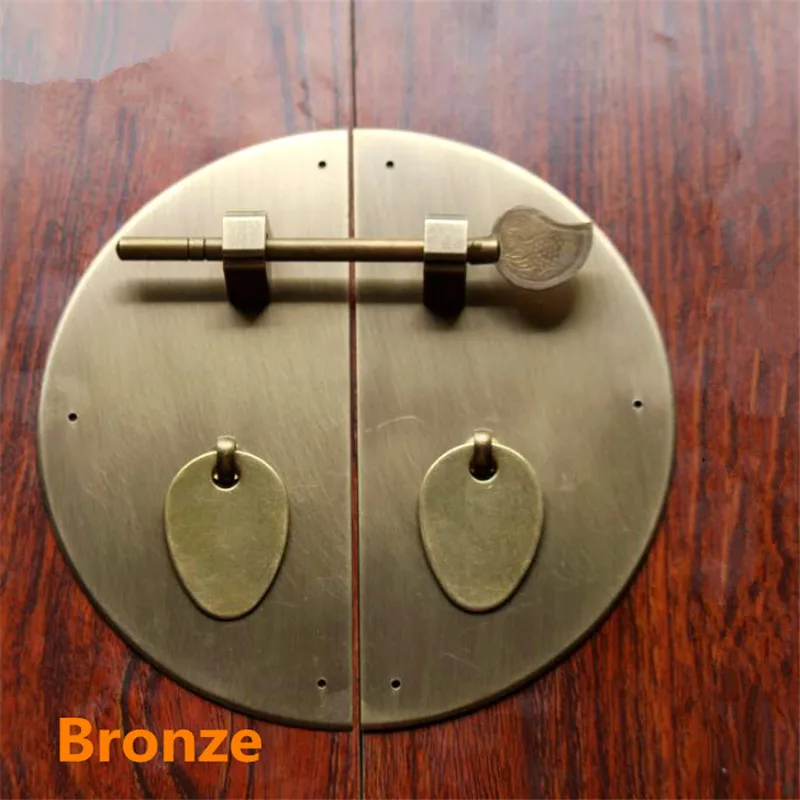 8cm/10 /15/ 18/20 Chinese cup door retro pure copper handle bat Clouds handle Round furniture handle Engraved Cabinet Knobs