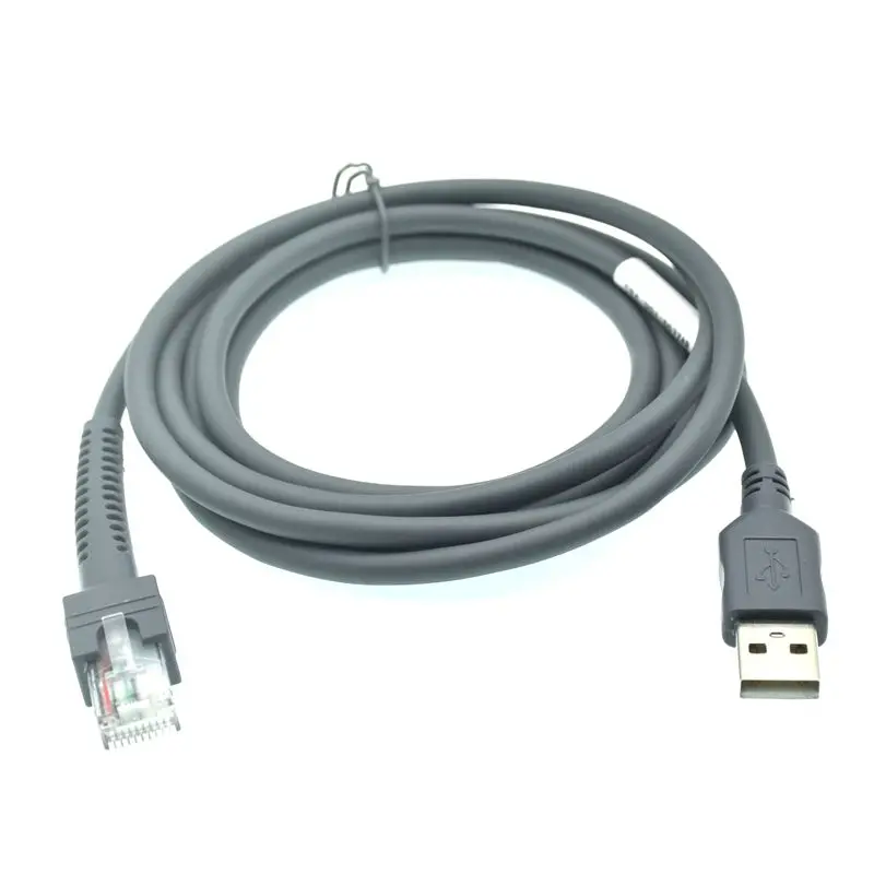 Cable de datos de escáner USB a RJ48 RJ50 para LS2208 LS1203 LS2208/AP LS4008I LS7808 DS3400 para Zebra Xunbao Motorola Honeywell 2m 3m