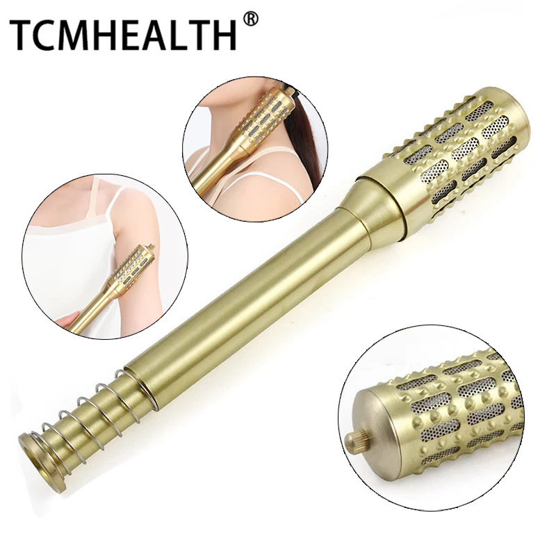 Moxa Roller Pure Copper High Quality Moxa Stick Acupuncture Relaxation Moxibustion Massage Moxa Roll Burner Body Health Care