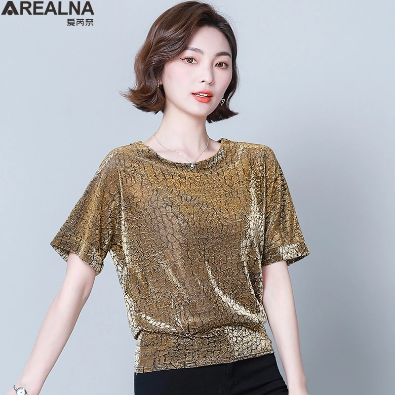 Blusas mujer de moda 2022 summer Leopard Shirt Tops Fashion Elegant Shiny Sequin Blouse Tunic Women blouses femme 4XL