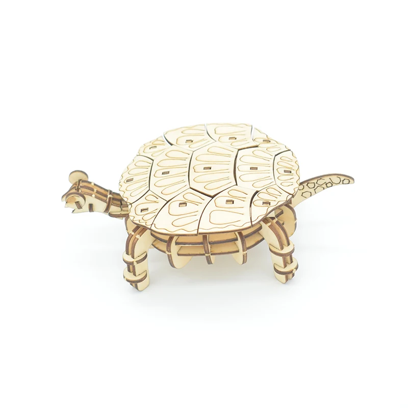 

yuanmbm P018 turtle puzzles Wooden Model Kits 3D Puzzle animal Toy Learning Game for baby Teens and Adults Christmas Birthday