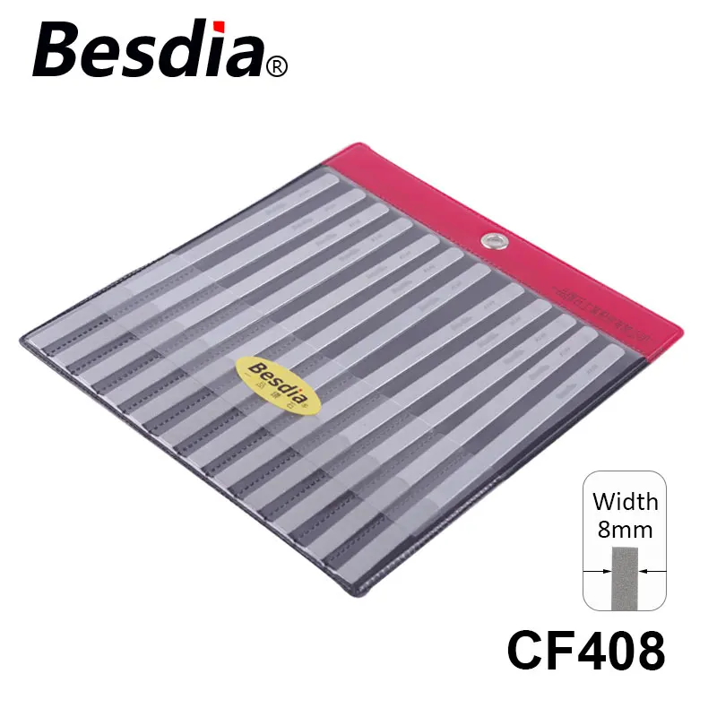 TAIWAN Besdia Diamond Flat Hand Files  Diamond Files for Metal  Stone Carving Craft  Plating Diamond  File Set Hand Tools CF400