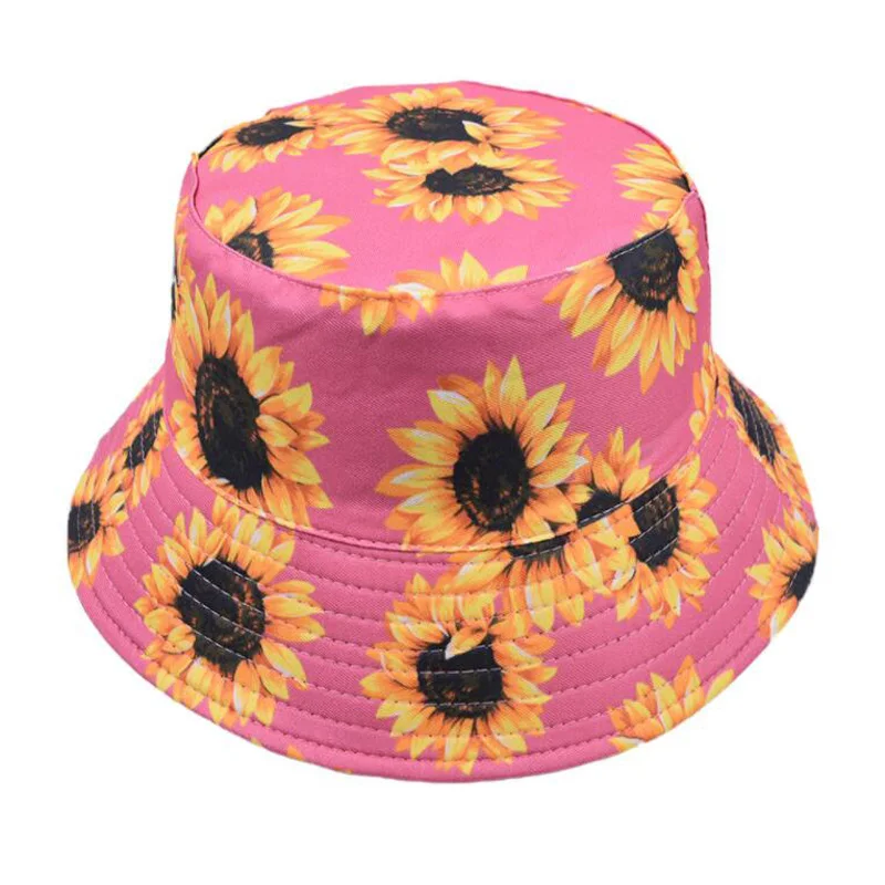 New Street Beach Bob Women Double Side Panama Hat Summer Printed Reversible Bucket Hat Men Outdoor Hip-Hop Fisherman Cap