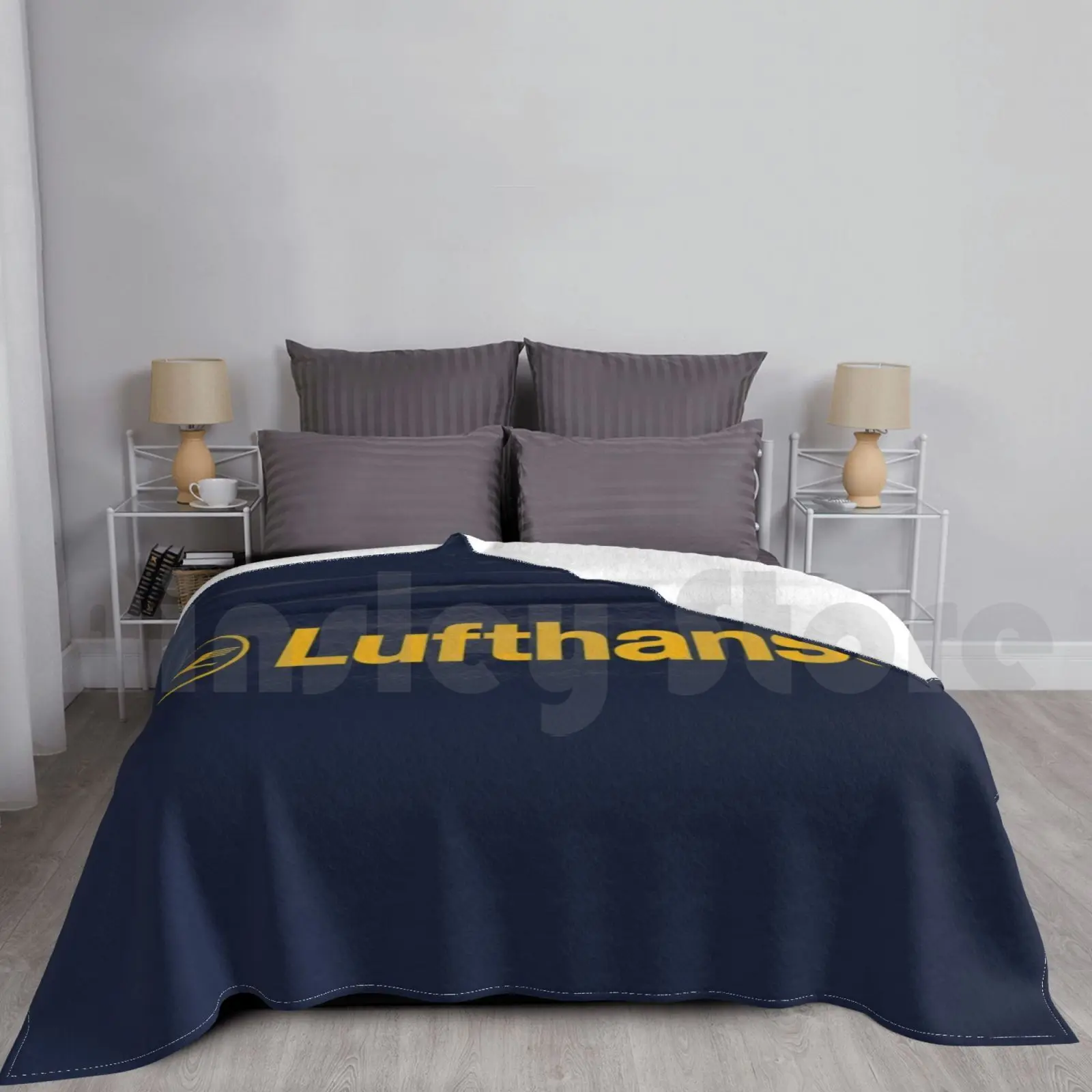 Lufthansa Blanket Fashion Custom Lufthansa Aviation Jet Plane Pilot Captain Stripes Airways Boeing Airbus Airplane