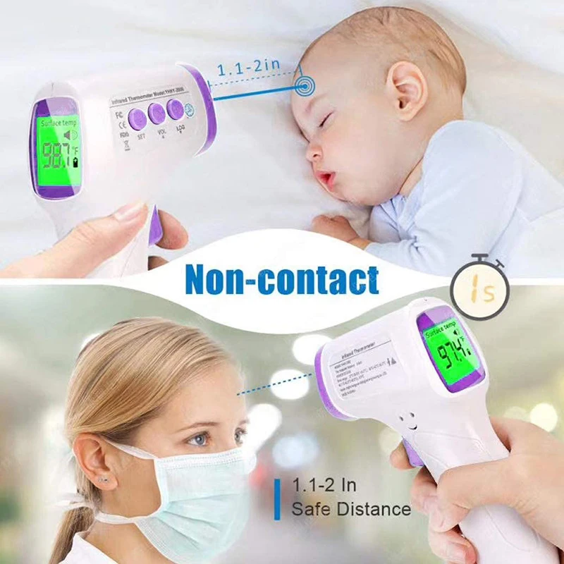 Non-Contact IR Thermometer Fast Measure Light or Portable Fingertip Medical Equipment SpO2 PR Monitoring Oximeter