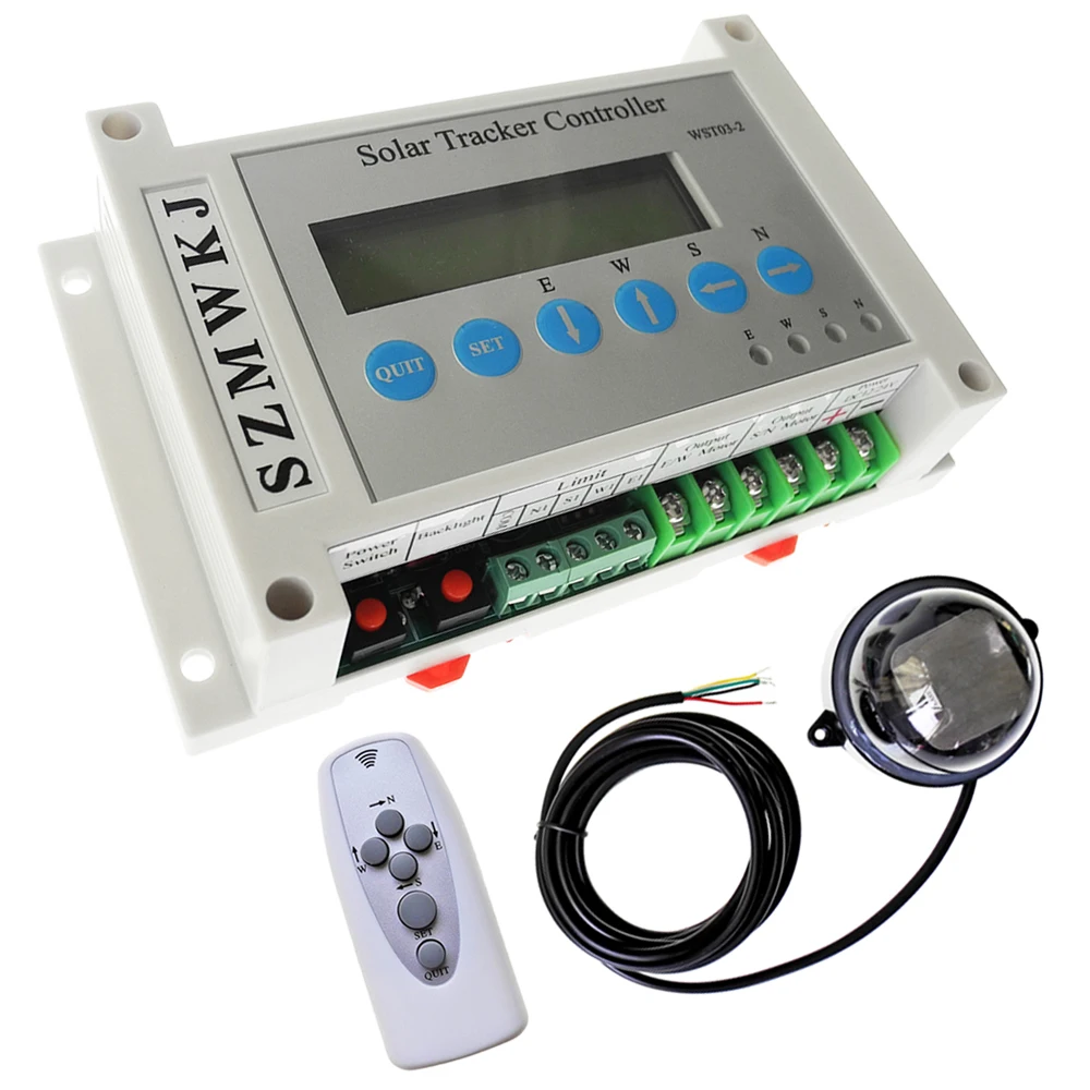 Complete Solar Tracking Electronic LCD Controller -Dual Axis Solar Tracker Linear Actuator Controller for PV Solar  Panel System