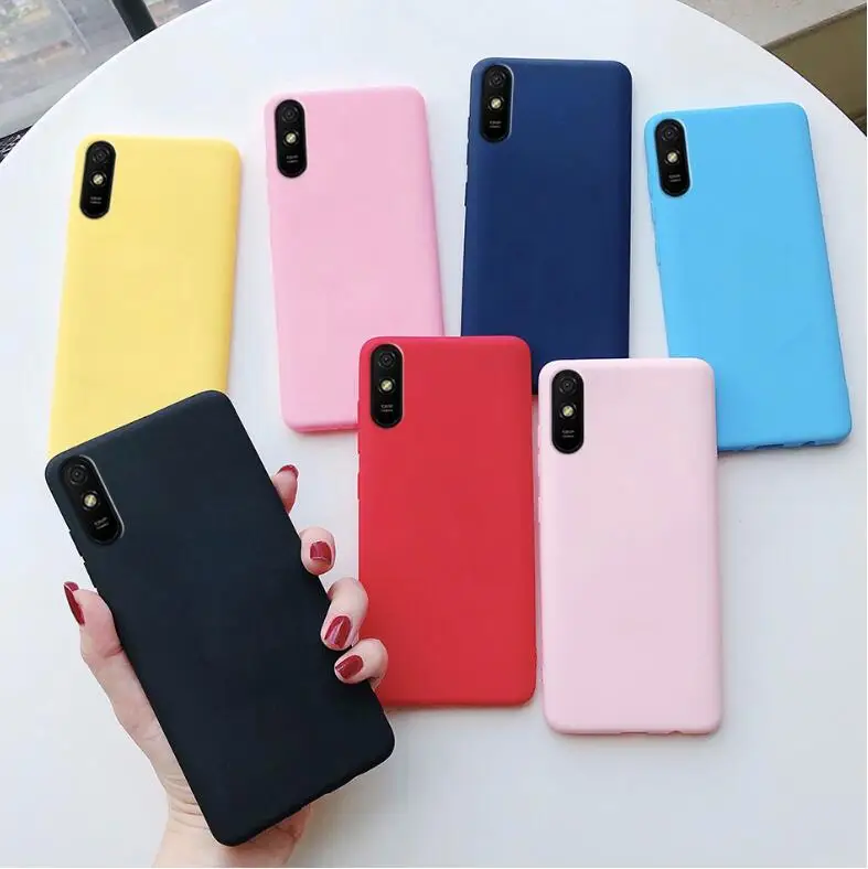 For Xiaomi Redmi 9A Case Silicone Candy TPU Soft Simple Cover Phone Case For Redmi 9 A 9AT 9i Sport Case Fundas